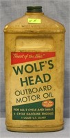 Wolf's Head outboard motor oil container