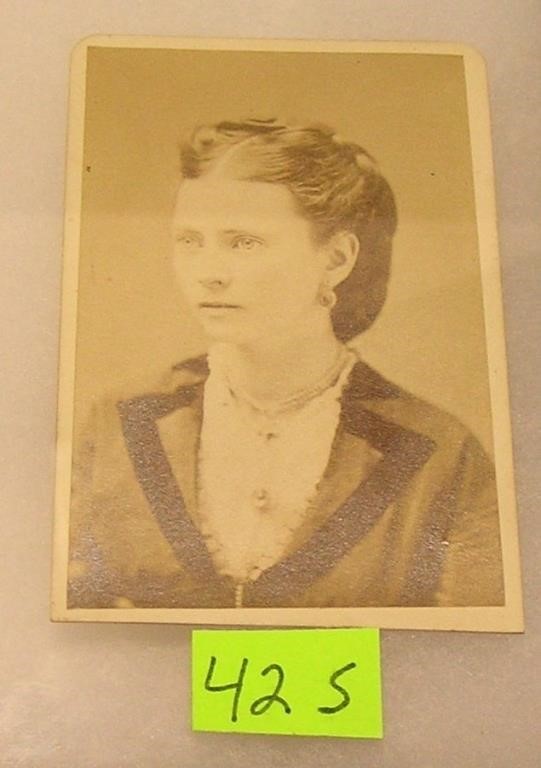 Early photograph of a well dressed woman
