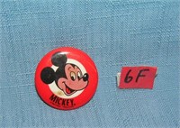 Vintage Mickey Mouse pictural pin back button