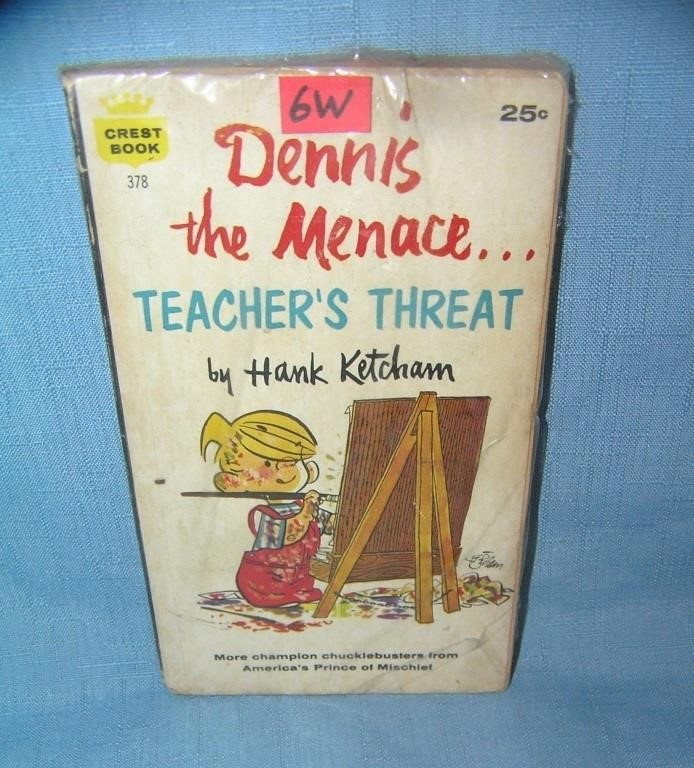 Dennis the Menace teacher's threat paper back book