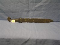 Heavy solid brass fighting knife