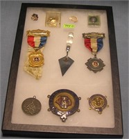 Collection of Masonic and lodge collectibles