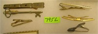 Group of vintage tie clasps