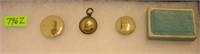 Antique portrait buttons and necklace pendant