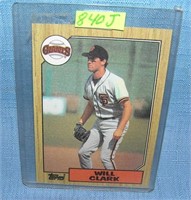 Vintage Will Clark rookie baseball card