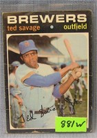 Vintage Ted Savage rookie baseball card