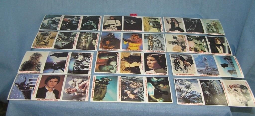 Complete set of 36 early Star Wars cards
