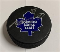 AUTOGRAPHED MAPLE LEAFS HOCKEY PUCK
