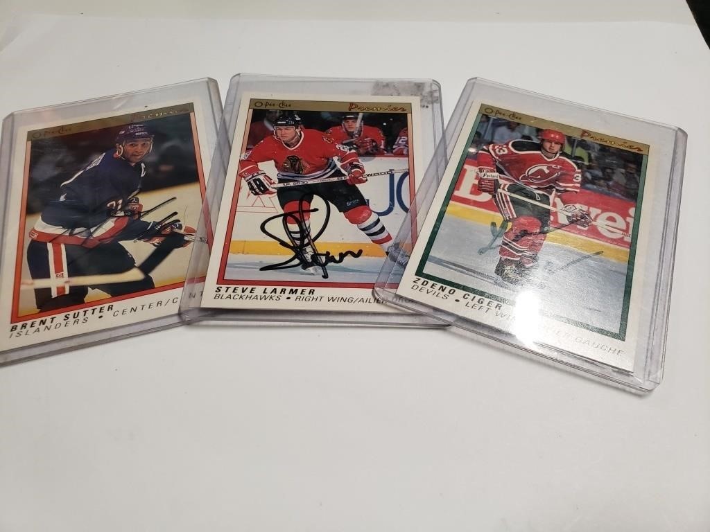 AUTOGRAPHED 1990-91 OPC HOCKEY CARDS