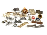 Assorted Men's Clips Pins & Cuff Links