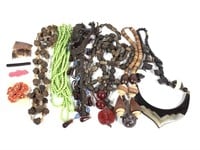 Vtg Chunky Wood & Other Beaded Necklaces +
