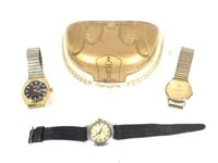 Timex, Kronotron & Calvert Wristwatches + Case