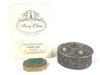 Mary Chess Carved Jade Perfume Compact & More