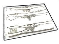 10 Rhinestone Necklaces, Bracelets & Brooch