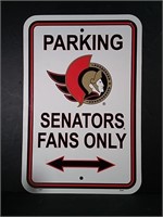 Ottawa Senators Fans Only Sign 12x18" Plastic