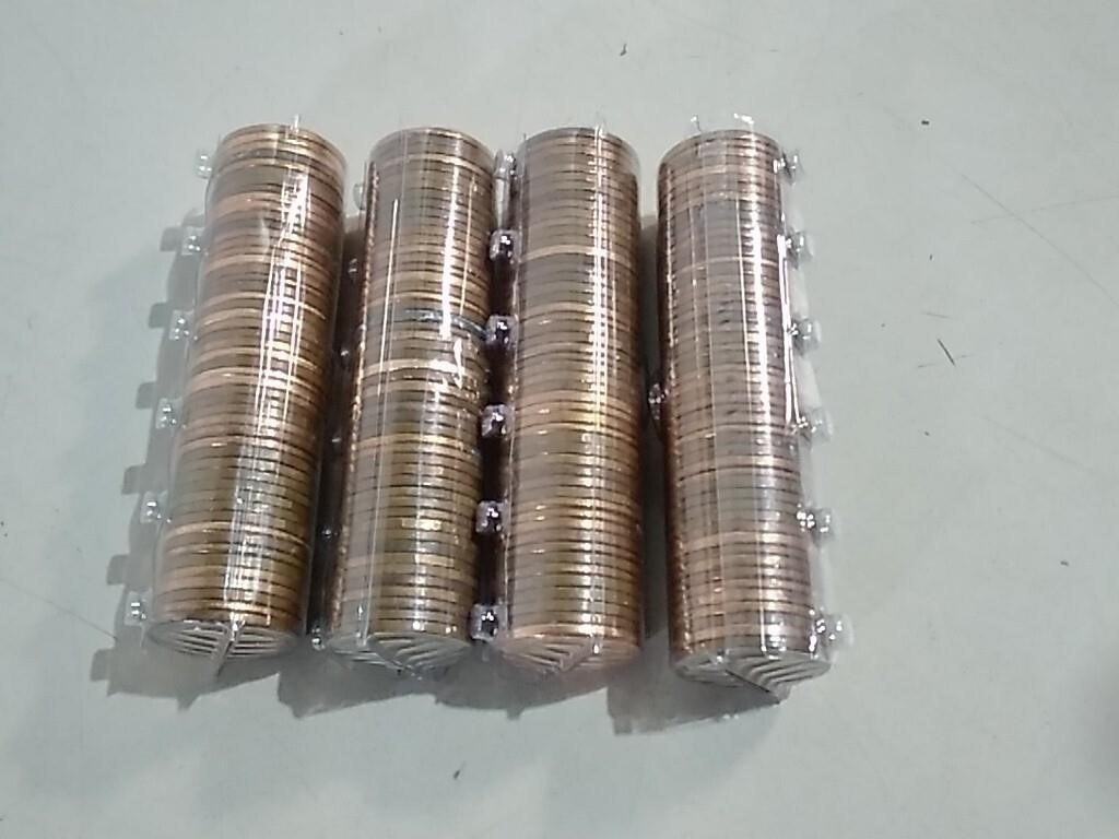 Four Rolls Of Unsearched 1 Cent Coins