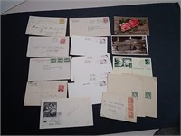 Vintage Stamped Envelopes, Postcards & More