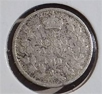 1910 Canada Sterling 5 Cents VG King Edward VII
