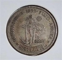 1932 South Africa 80% Silver Shilling VF20