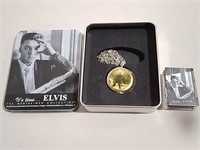 Elvis Presley Pocket Watch W/ Collectible Tin