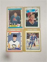 Four Older Hockey Cards Incl. Sakic, Hull Etc