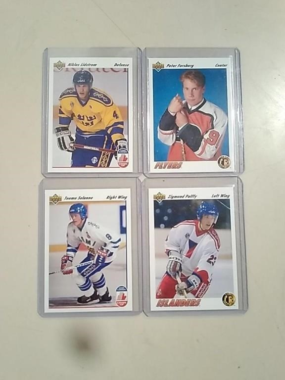 Four NHL Rookie Cards