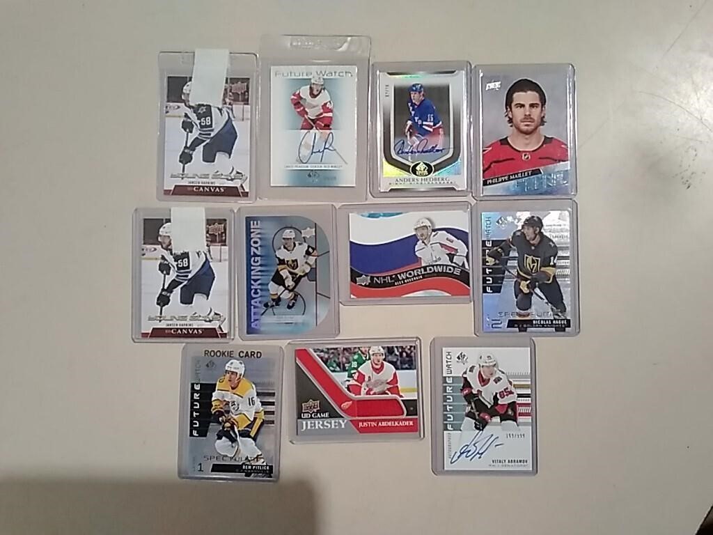 Mixed Hockey Cards Incl. Rookies & Autographed
