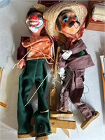 Vintage marionette puppets