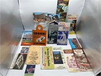 Vintage post cards and maps