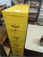 Vintage Yellow Filing Cabinet