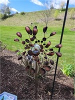 COPPER COLORED SPINNING WIND YARD DECOR