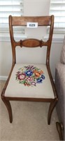 WOOD FRAME UPHOLSTERED SEAT DINING ROOM CHAIR