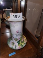 9" T HAND PAINTED NIPPON FLORAL  VASE