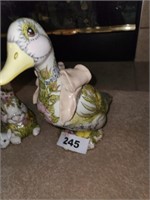 AUDRA'S BUNNYS HAND PAINTED 13 X 7 DUCK