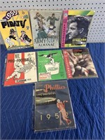 VINTAGE FOOTBALL BASEBALL PROGRAMS FROM THE 50S AN