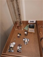 LOT COSTUME JEWELRY NECKLACES  & PINS