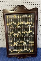COLLECTOR SPOONS AND DISPLAY CASE