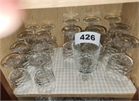 LOT GLASS CORDIALS & OTHER GLASSWARE