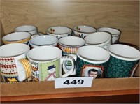 LOT DECORATED COFFEE CUPS