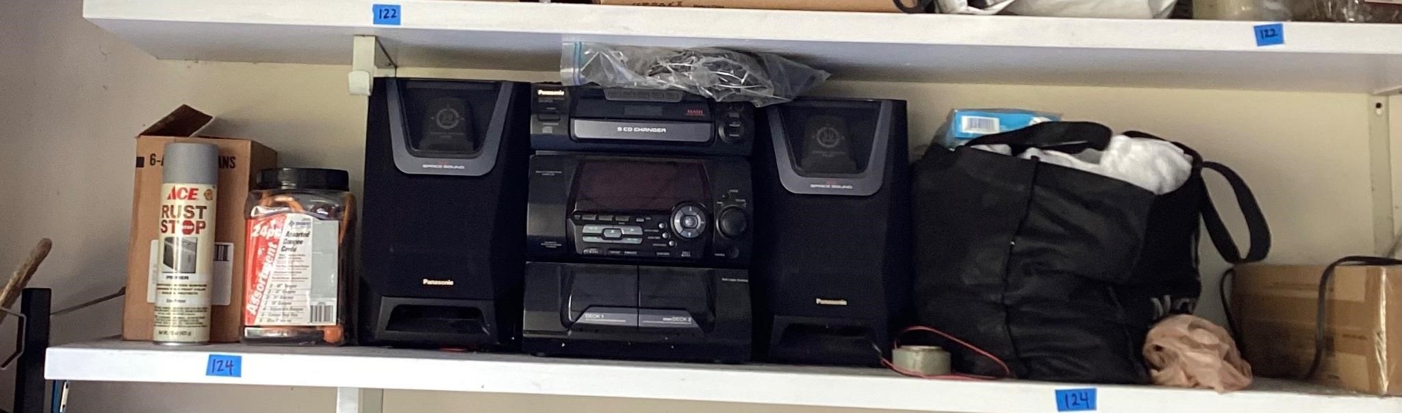 Panasonic stereo system shelf lot