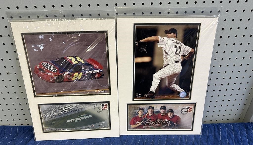 COMMEMORTIVE STAMP JEFF GORDON AND CLEMENS
