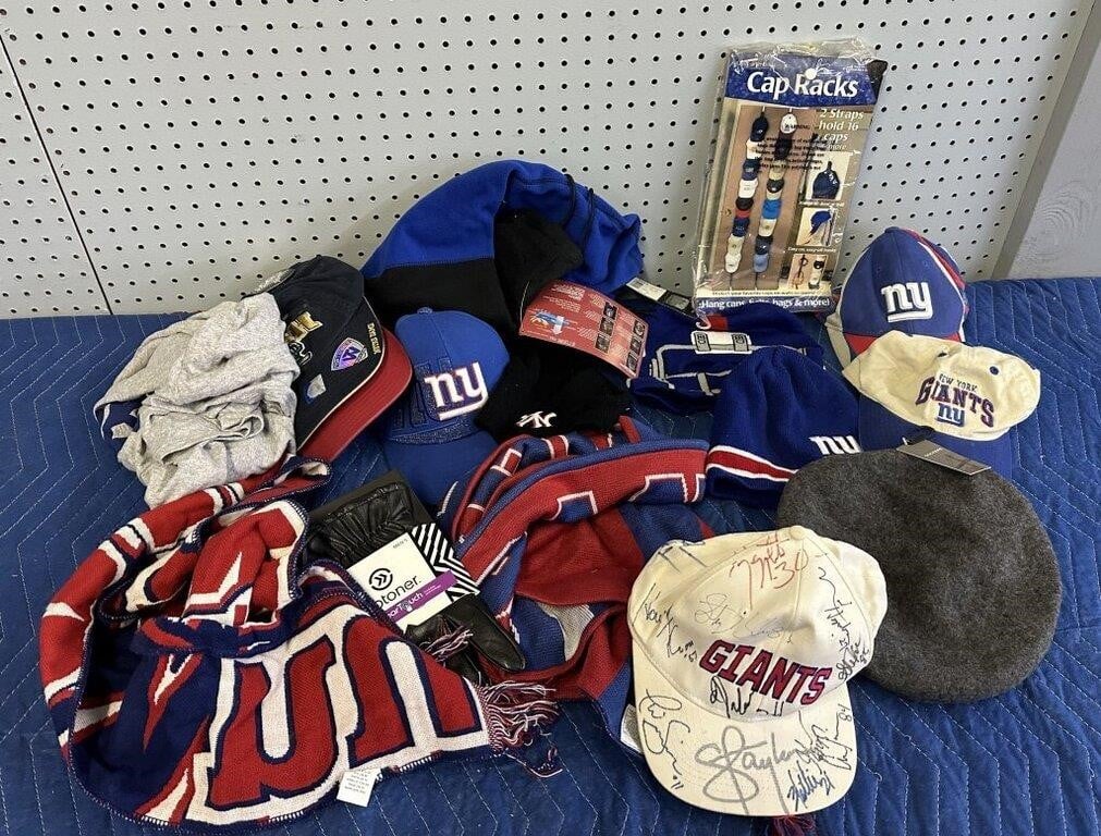 NEW YORK YANKEE AND GIANTS HATS AND MORE