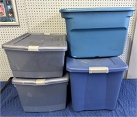 LOT OF FOUR STORAGE TOTES