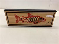 Wooden salmon, fish box