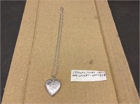 Sterling silver chain and locket