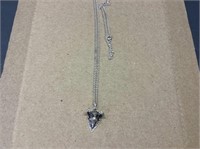 21 inch sterling silver chain and pendant