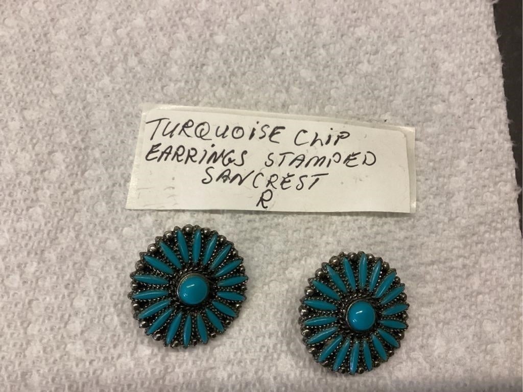 Turquoise clip on earrings