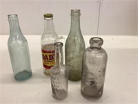 Five old bottles