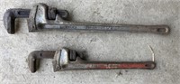 2 Ridgid Pipe Wrenches- 24" & 18"