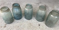 5 Vintage Ball Quart Jars